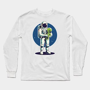 Astranout carrying an alien baby Long Sleeve T-Shirt